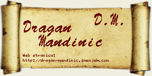 Dragan Mandinić vizit kartica